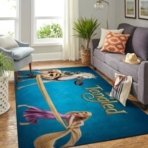 Rapunzel And The Wanted Flynn Rider Disney Living Room Area Rug Carpet