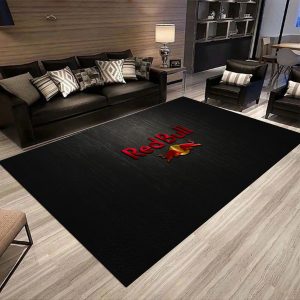 Red Bull Racing Black 3D Rug Carpet