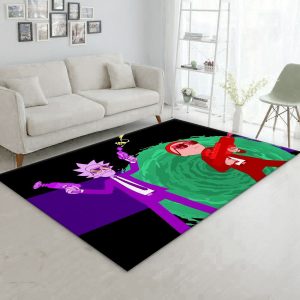 Rick And Morty Abstract Area Rug For Christmas Bedroom Rug Floor Decor Home Decor