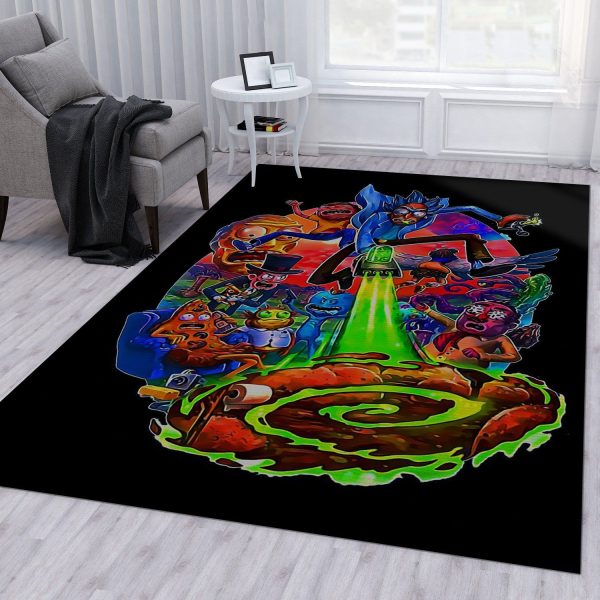 Rick And Morty Area Rug For Christmas Bedroom Rug Floor Decor Home Decor