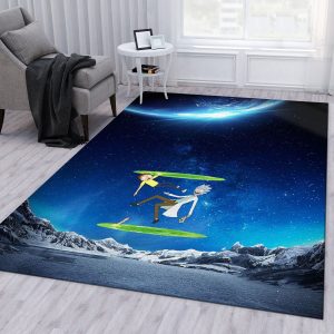 Rick And Morty Area Rug For Christmas Living Room Rug Floor Decor Home Decor