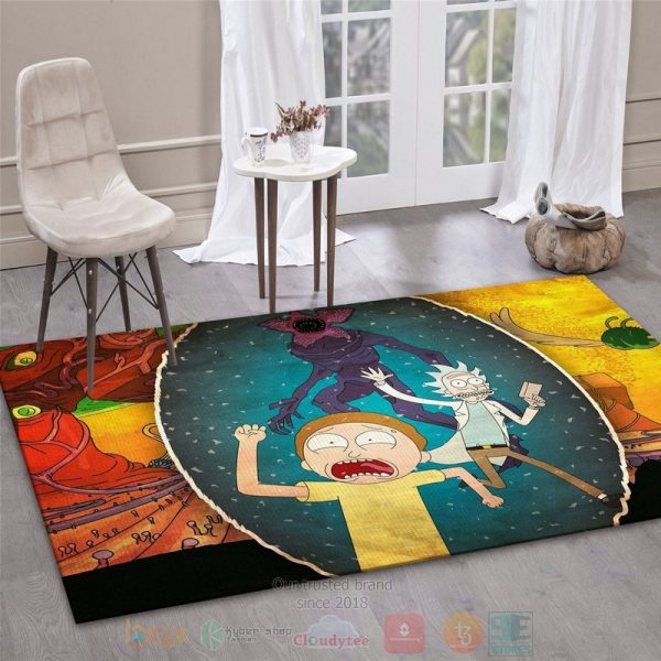 Rick And Morty Christmas Area Rugs