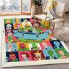 Rick And Morty Collage Area Rug For Christmas Bedroom Rug Floor Decor Home Decor