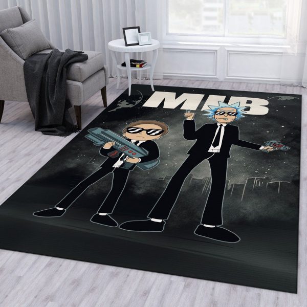 Rick And Morty Mib Noel Gift Rug Bedroom Rug Floor Decor Home Decor