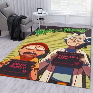 Rick And Morty Most Wanted Area Rug For Christmas Living Room Rug Floor Decor Home Decor