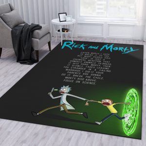 Rick And Morty Quote Area Rug For Christmas Bedroom Rug Floor Decor Home Decor