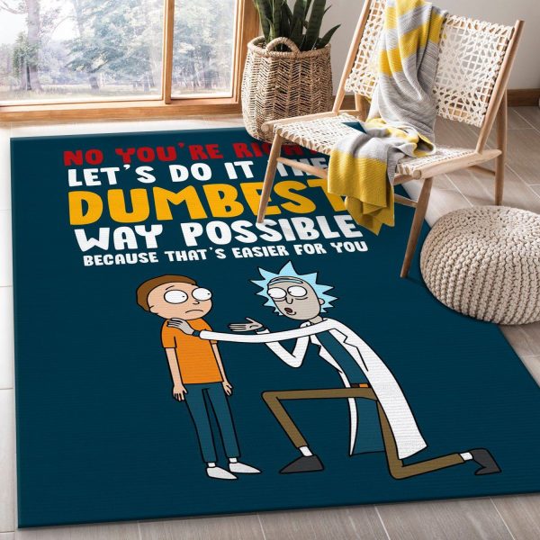 Rick And Morty Quote Noel Gift Rug Living Room Rug Floor Decor Home Decor