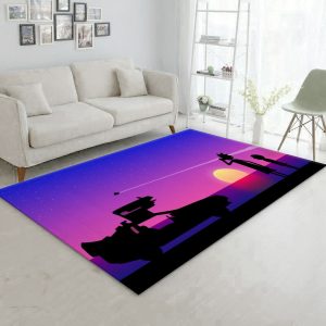 Rick And Morty Sunset Cartoon Area Rug Living Room Rug Floor Decor Home Decor