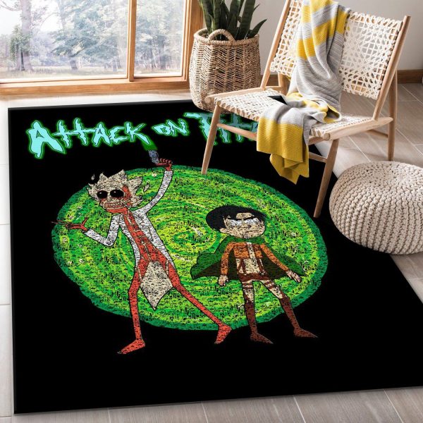 Rick And Morty Titan Noel Gift Rug Bedroom Rug Floor Decor Home Decor