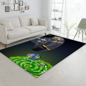 Rick And Morty Universe Area Rug Living Room Rug Home Us Decor