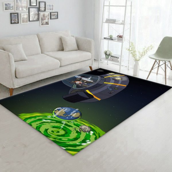 Rick And Morty Universe Area Rug Living Room Rug Home Us Decor