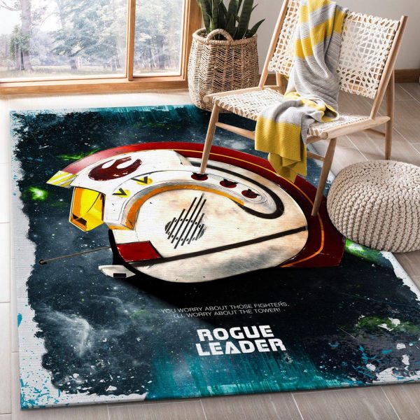 Rogue Leader Rug Star Wars Helmets Arts Rug Christmas Gift Us Decor