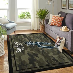 San Antonio Spurs Nba Team Logo Camo Style Nice Gift Home Decor Area Rug Rugs For Living Room