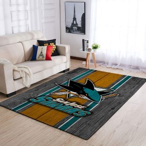 San Jose Sharks Nhl Team Logo Style Nice Gift Home Decor Rectangle Area Rug