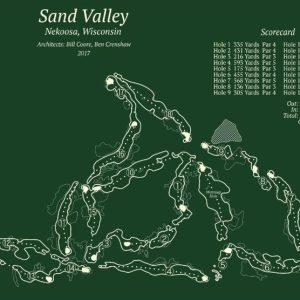 Sand Valley Wisconsin Map Rug