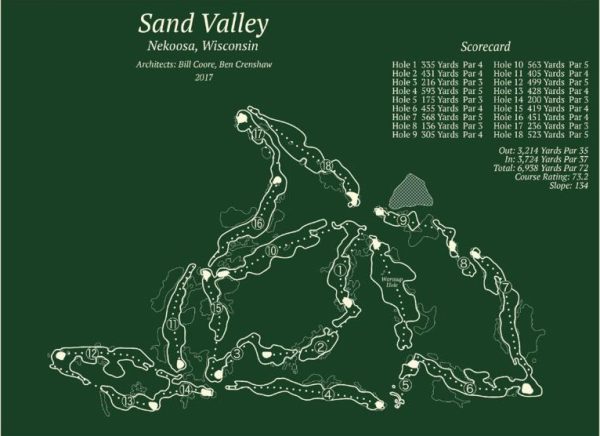 Sand Valley Wisconsin Map Rug