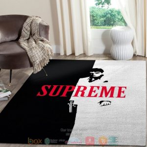 Scarface Supreme Black White Rug