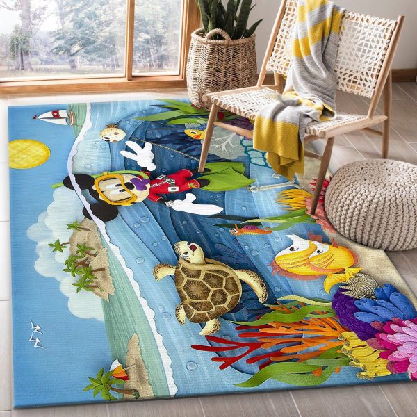 Scuba Disney Area Rug Living Room Rug Floor Decor Home Decor