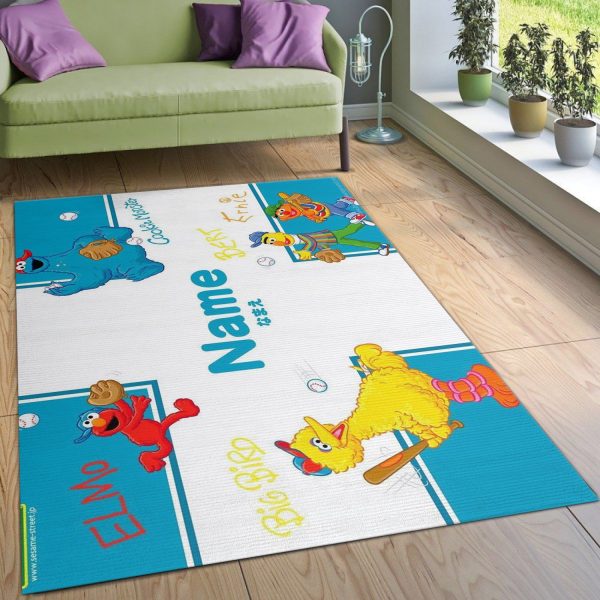 Sesame Street Sport Area Rug Living Room Rug Family Gift Us Decor