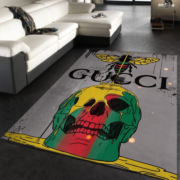 Skull Gucci Area Rugs Fashion Brand Christmas Gift Us Decor