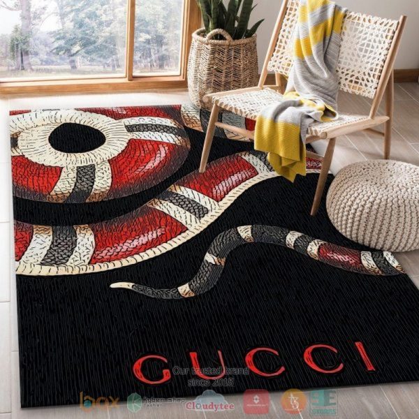 Snake Gucci Black Rug