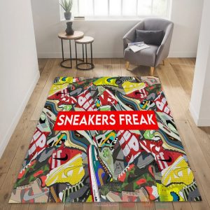 Sneakers Freak Fashion Logo Area Rugs