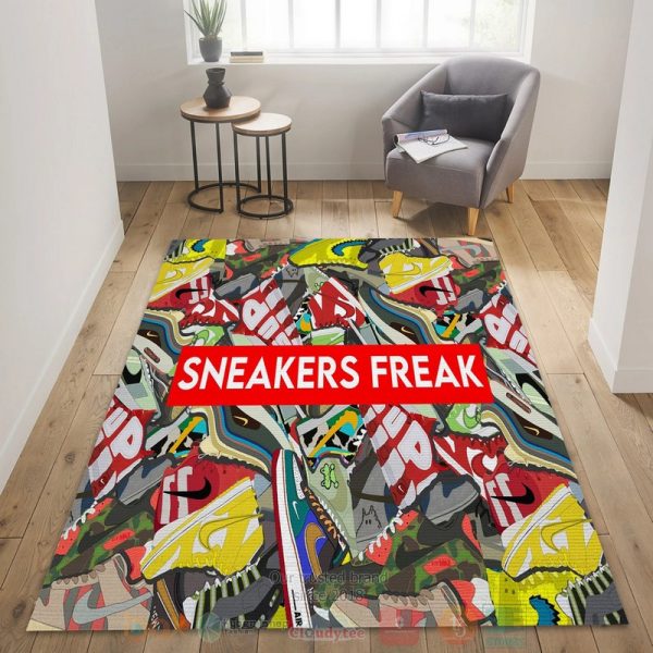 Sneakers Freak Fashion Logo Area Rugs