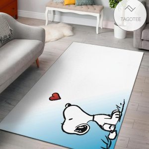 Snoopy Blue & White Area Rug Carpet