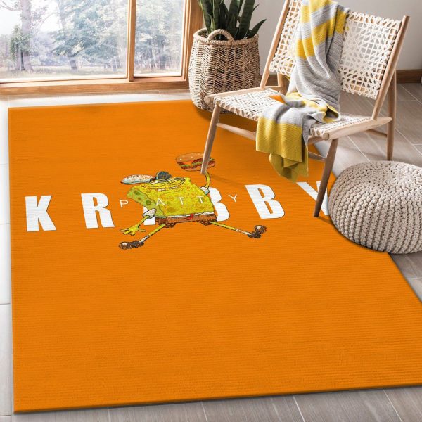 Spongebob Jumpman Jordan Area Rug Bedroom Rug Family Gift Us Decor