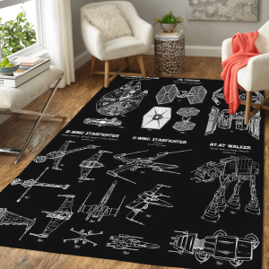 Star Wars Patent Black Rug