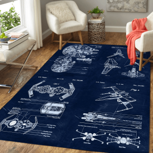 Star Wars Rebel Alliance Fleet Blueprint Rug