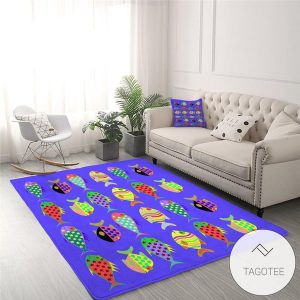 Stunning Colors Fish Rug Living Room Carpet