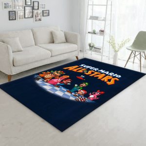 Super Mario All Stars Area Rug For Christmas Bedroom Rug Floor Decor Home Decor