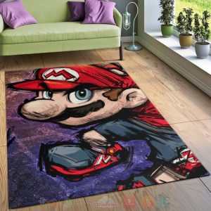 Super Mario Bros Nintendo Switch Gaming Collection Area Rugs