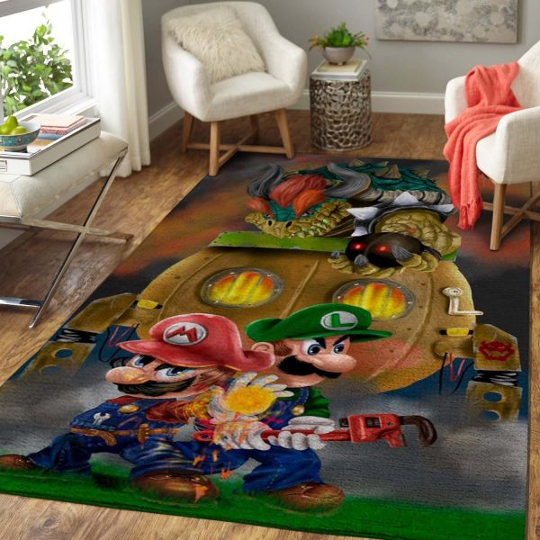 Super Mario Bros. Area Rug / Gaming Ky57170 Rug Carpet