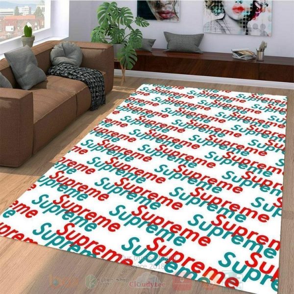 Supreme Blue-Red Inspired Rug