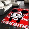 Supreme Brand Mickey Mouse Red Rug