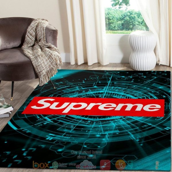 Supreme Brand Status Black Blue Rug