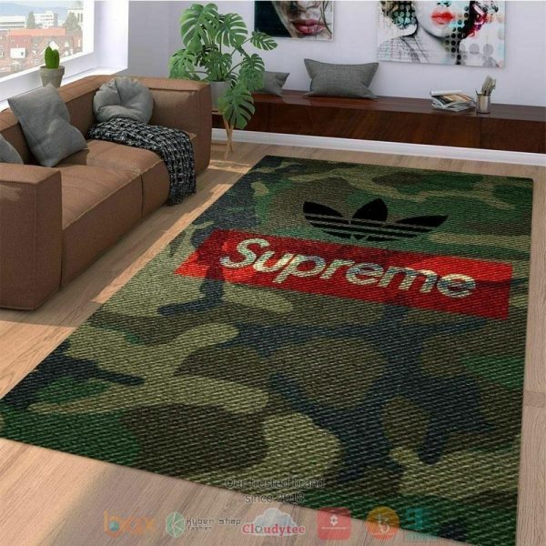 Supreme Brand X Adidas Green Camo Rug