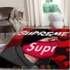 Supreme Fashion Brand Red Rug