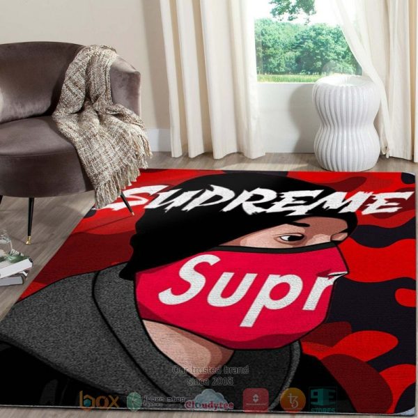 Supreme Fashion Brand Red Rug