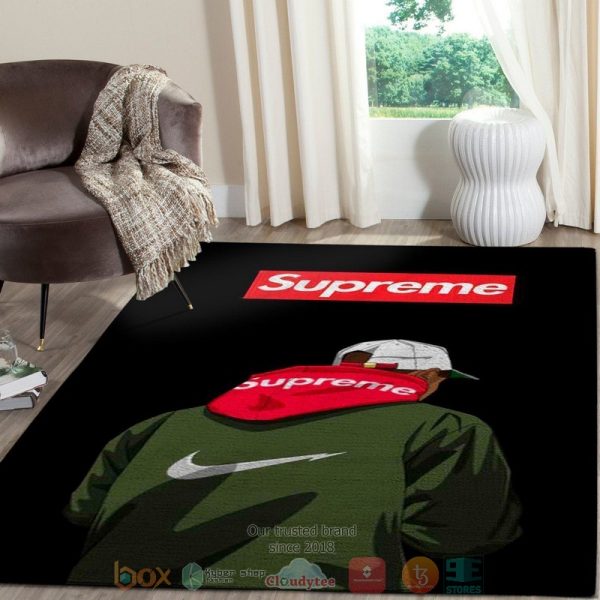 Supreme Fashion Brand X Nike Pattern Rug