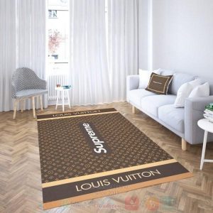 Supreme-Louis Vuitton Brown Inspired Rug