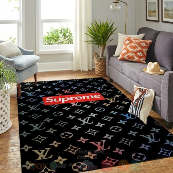 Supreme-Louis Vuitton Multi Color Inspired Rug