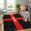 Supreme Red -Louis Vuitton Black Inspired Rug