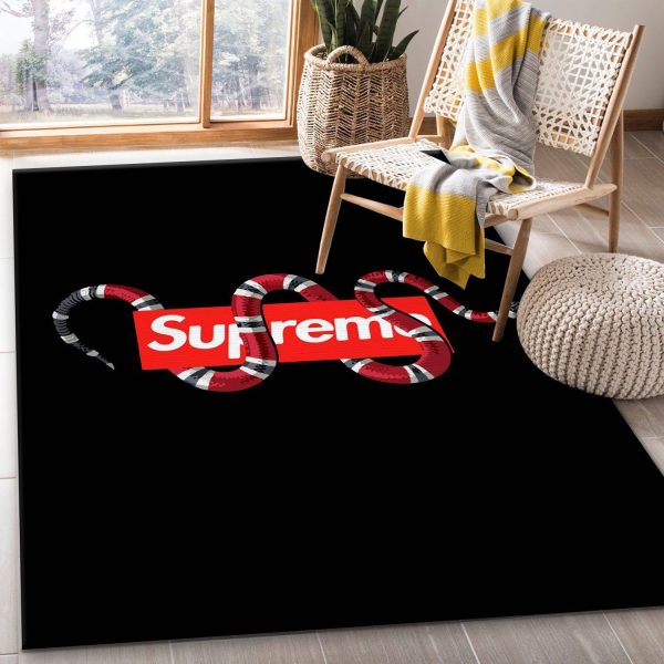 Supreme X Gucci Area Rug For Christmas Living Room Rug Home Us Decor