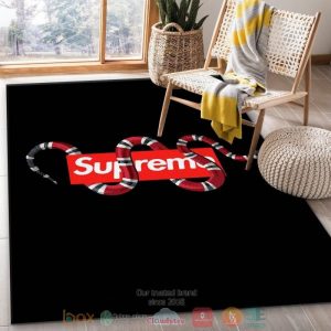 Supreme X Gucci Snake Black Rug