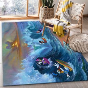 Surfing Disney Area Rug Living Room Rug Home Decor