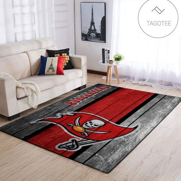 Tampa Bay Buccaneers Nfl Team Logo Wooden Style Style Nice Gift Home Decor Rectangle Area Rug