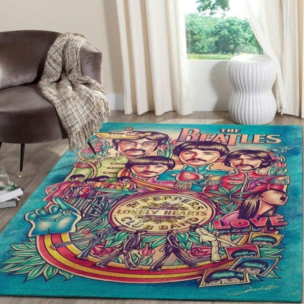 The Beatles Band Rug Room Carpet Home Decor